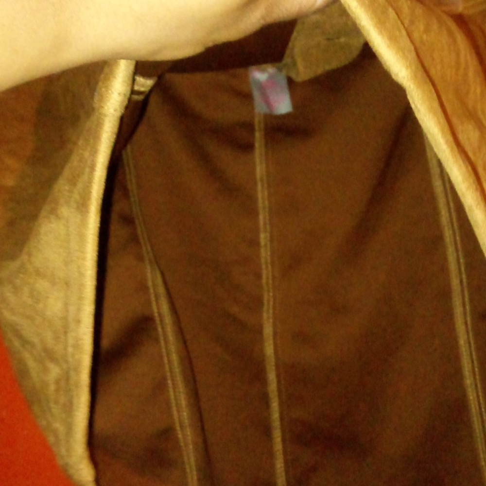 Lt. brown/Brown (5) snap button-up casual skirt @Size: 15-17 **See pics PLZ** - Picture 4 of 7